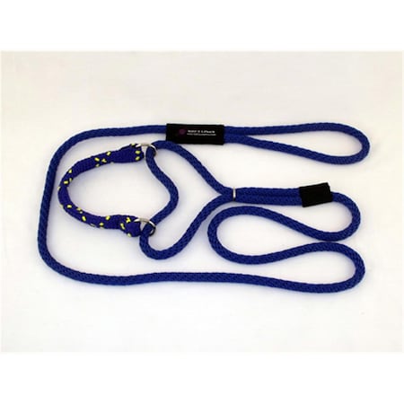 Soft Lines PML06ROYAL-YELLOW Martingale Dog Leash 6 Ft. Large, Royal and Yellow SO456482